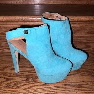 Blue Valet Platform Booties
